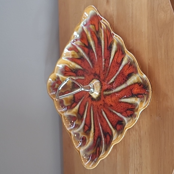 CALIFORNIA ORIGINALS POTTERY Vintage Abstract MCM Square Ceramic Serving Tray - Picture 3 of 16